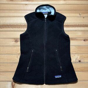 Patagonia Synchilla Zip Up Mock Neck Pockets Fleece Outdoor Vest Women's Size XS